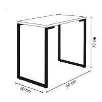 Mesa para Computador Escrivaninha Porto 90cm Castanho - 7