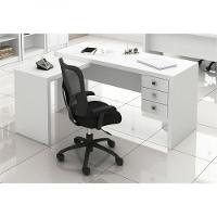 Mesa para Home Office com 03 Gavetas Branco  Tecno Mobili - 2