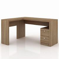 Mesa para Escritório 2 Gavetas Me4129 Amêndoa Tecno Mobili - 2