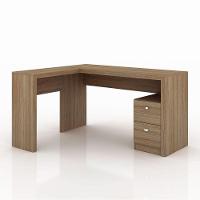 Mesa para Escritório 2 Gavetas Me4129 Amêndoa Tecno Mobili - 7