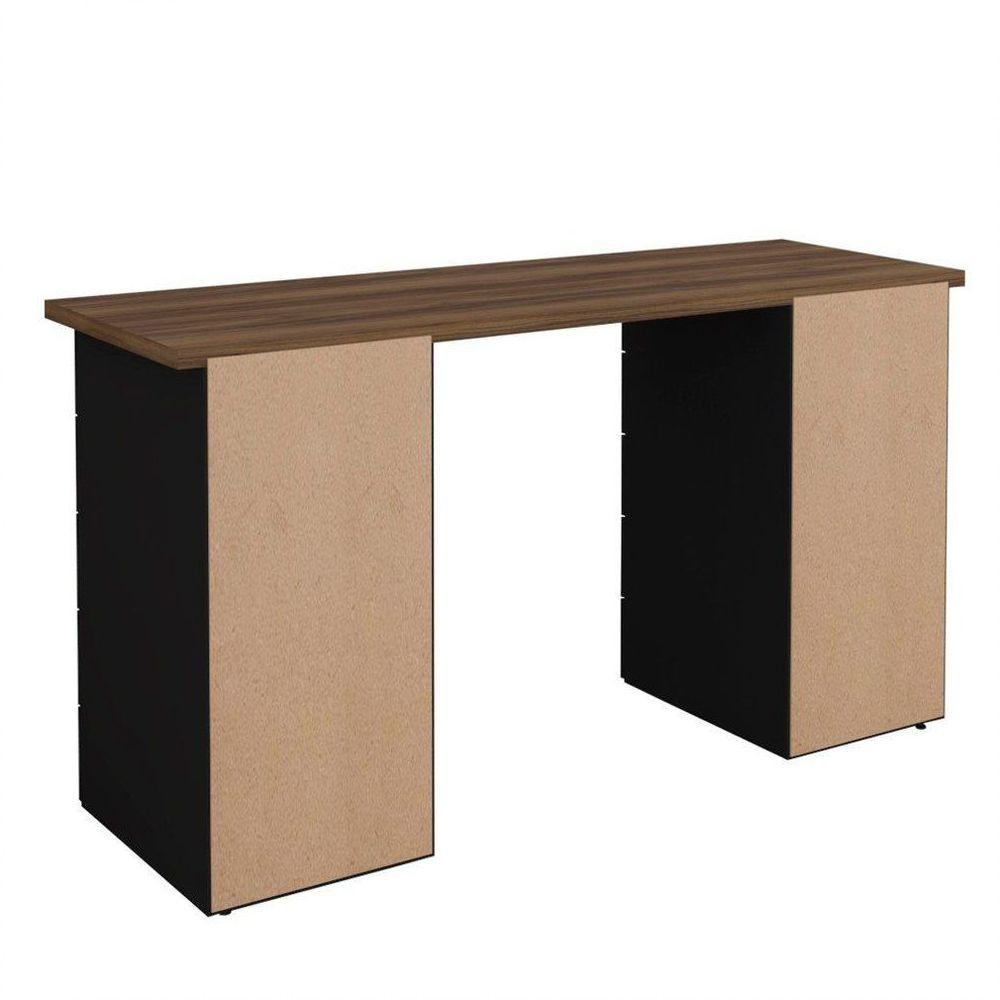 Mesa Computador Escrivaninha Due Web 10 Gavetas Nogal Preto - 3