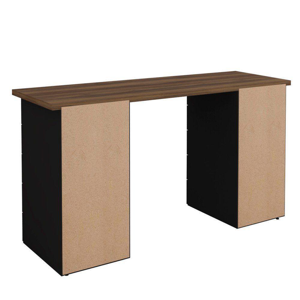 Mesa Computador Escrivaninha Due Web 10 Gavetas Nogal Preto - 8