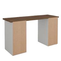 Mesa Computador Escrivaninha Due Web 10 Gavetas Nogal Branco