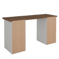 Mesa Computador Escrivaninha Due Web 10 Gavetas Nogal Branco - 17