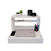 Escrivaninha Suspensa Bancada Compacta Com Gaveta Mesa Para Notebook Branco Laca