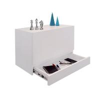 Escrivaninha Suspensa Bancada Compacta Com Gaveta Mesa Para Notebook Branco Laca - 5