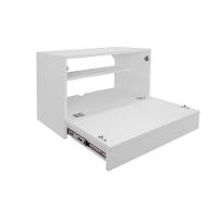 Escrivaninha Suspensa Bancada Compacta Com Gaveta Mesa Para Notebook Branco Laca - 11