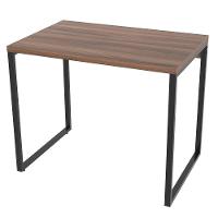 Kit 2 Mesas De Escritório Office 90Cm Estilo Industrial Prisma C08 Nogal - Mpozenato