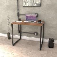 Kit 2 Mesas De Escritório Office 90Cm Estilo Industrial Prisma C08 Nogal - Mpozenato - 5