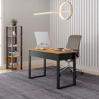 Mesa Escritório Estilo Industrial 1 Gaveta F24 Freijó/Preto Fosco - 3