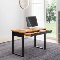 Mesa Escritório Estilo Industrial 1 Gaveta F24 Freijó/Preto Fosco - 5