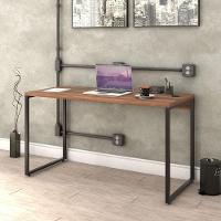 Kit 2 Mesas De Escritório Office 135Cm Estilo Industrial Prisma C08 Nogal - Mpozenato - 5