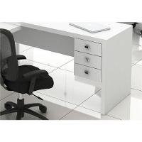 Mesa Para Home Office Com 03 Gavetas Branco -Tecno Mobili - 2