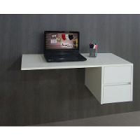 Escrivaninha Suspensa Mesa Para Computador Ou Notebook Escritório Branco - 1