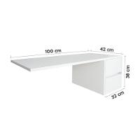 Escrivaninha Suspensa Mesa Para Computador Ou Notebook Escritório Branco