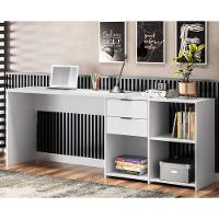 Mesa Office Nt2060 Em L Ou Reto Com 2 Gavetas Notável Branco - 1