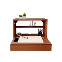 Escrivaninha Suspensa Bancada Compacta Com Gaveta Mesa Para Notebook Madeira Natural Curupixa - 2