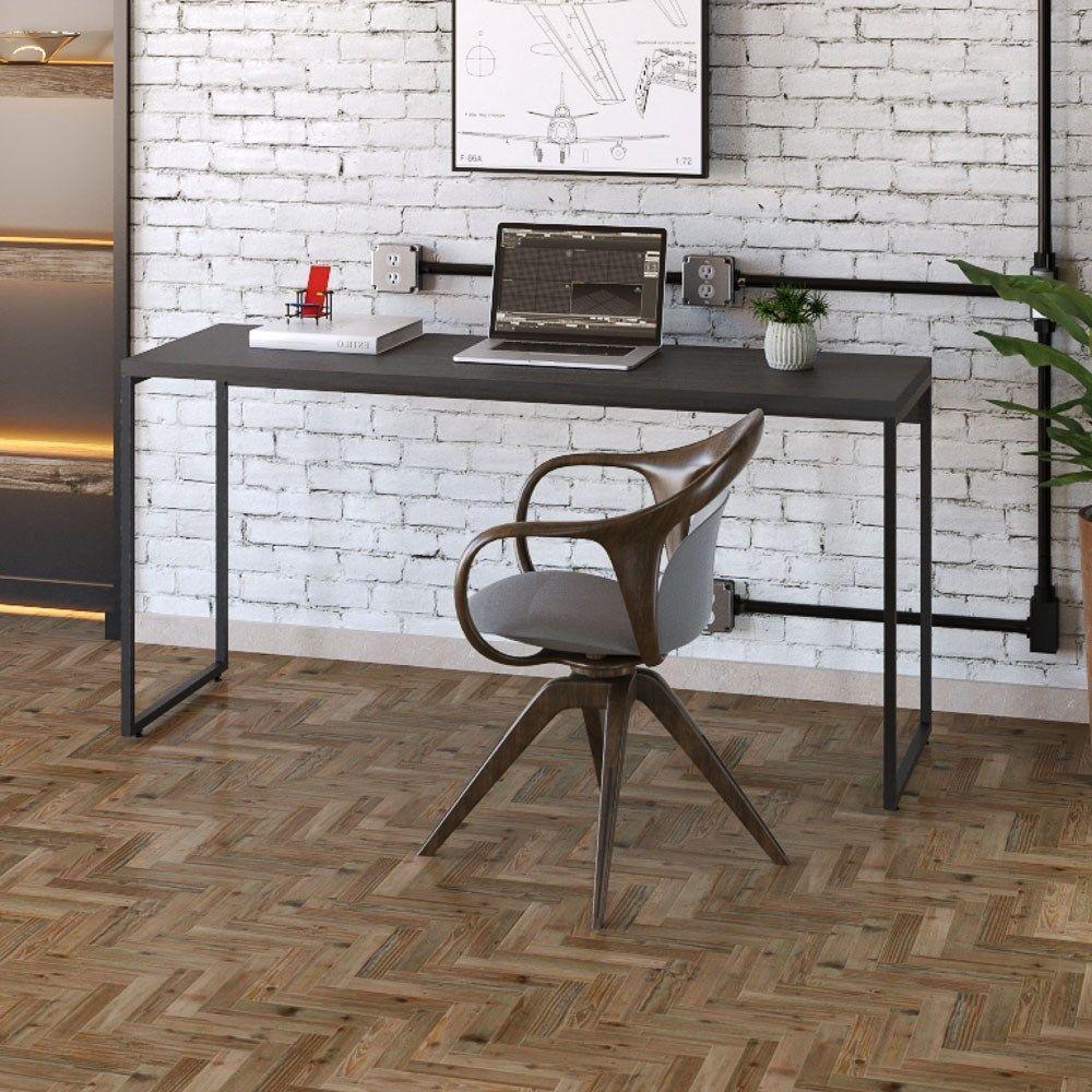 Mesa De Escritório Escrivaninha 150Cm Dynamica Industrial C08 Preto Ônix - 4