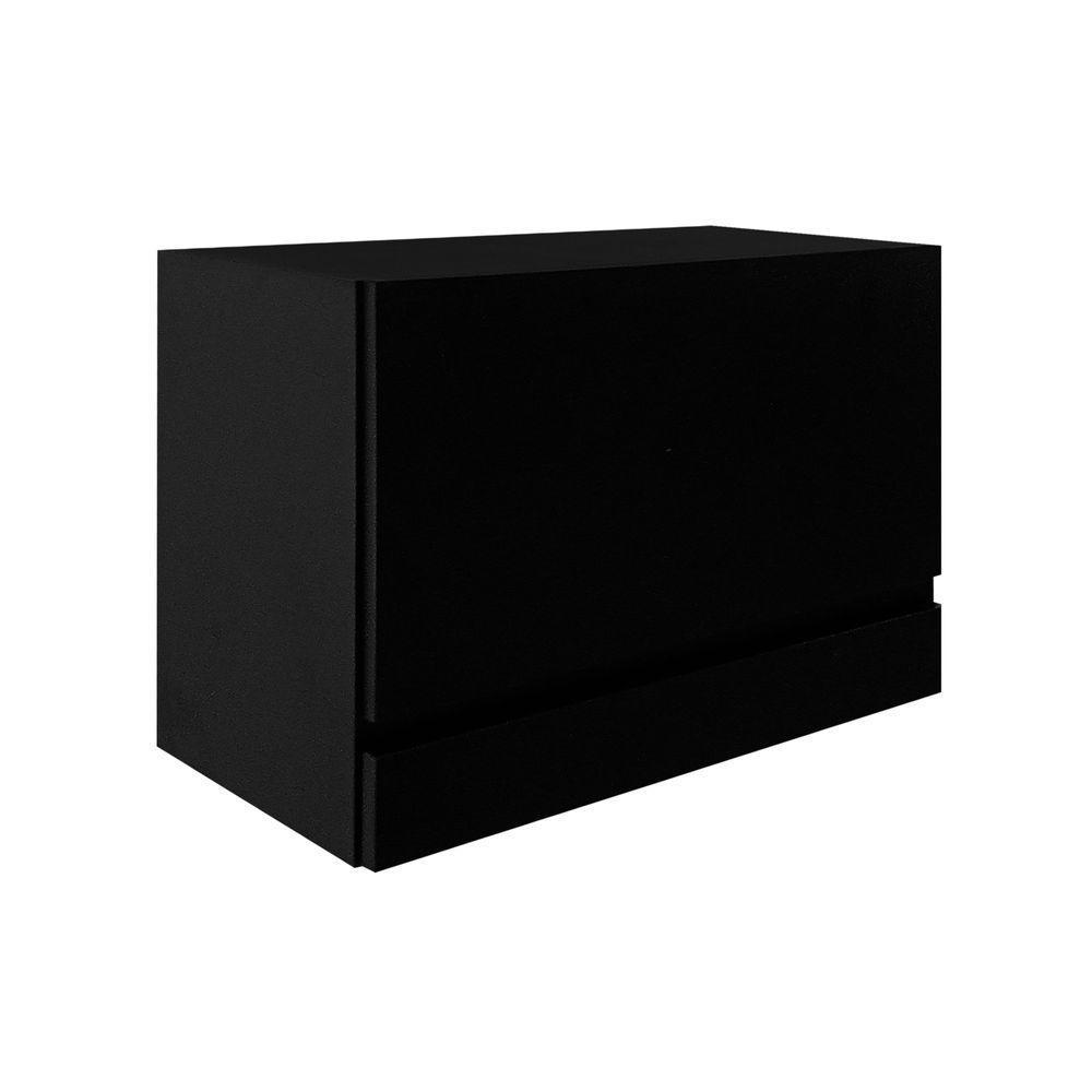 Escrivaninha Suspensa Bancada Compacta Com Gaveta Mesa Para Notebook Preto Laca - 3