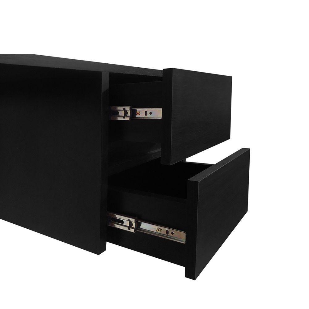 Escrivaninha Suspensa Mesa Para Computador Ou Notebook Escritório Preto - 6