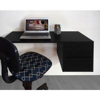 Escrivaninha Suspensa Mesa Para Computador Ou Notebook Escritório Preto