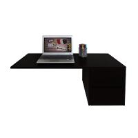 Escrivaninha Suspensa Mesa Para Computador Ou Notebook Escritório Preto - 9