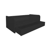 Escrivaninha Suspensa Bancada Com Gaveta Mesa Notebook Preto - 9