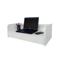 Escrivaninha Suspensa Bancada Com Gaveta Mesa Notebook Branco - 1