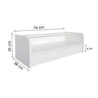 Escrivaninha Suspensa Bancada Com Gaveta Mesa Notebook Branco - 5