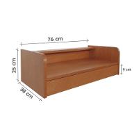 Escrivaninha Suspensa Bancada Com Gaveta Mesa Notebook Madeira Natural - 5