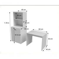 Armário Com Mesa De Estudos Infantil 100% Mdf - 5