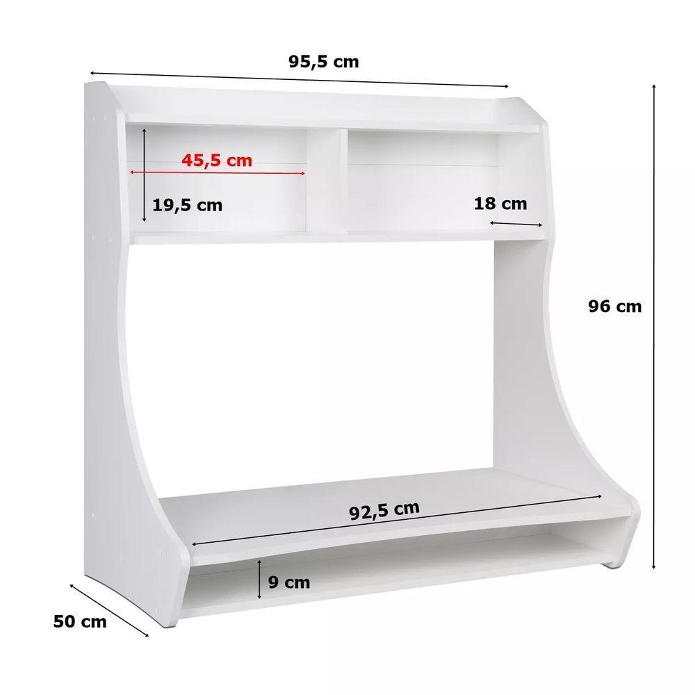 Escrivaninha Suspensa Dalila 100% Mdf Computador Notebook - 2