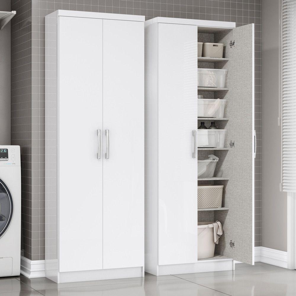 Armário Multiuso 02 Portas Leve Henn Branco - 1
