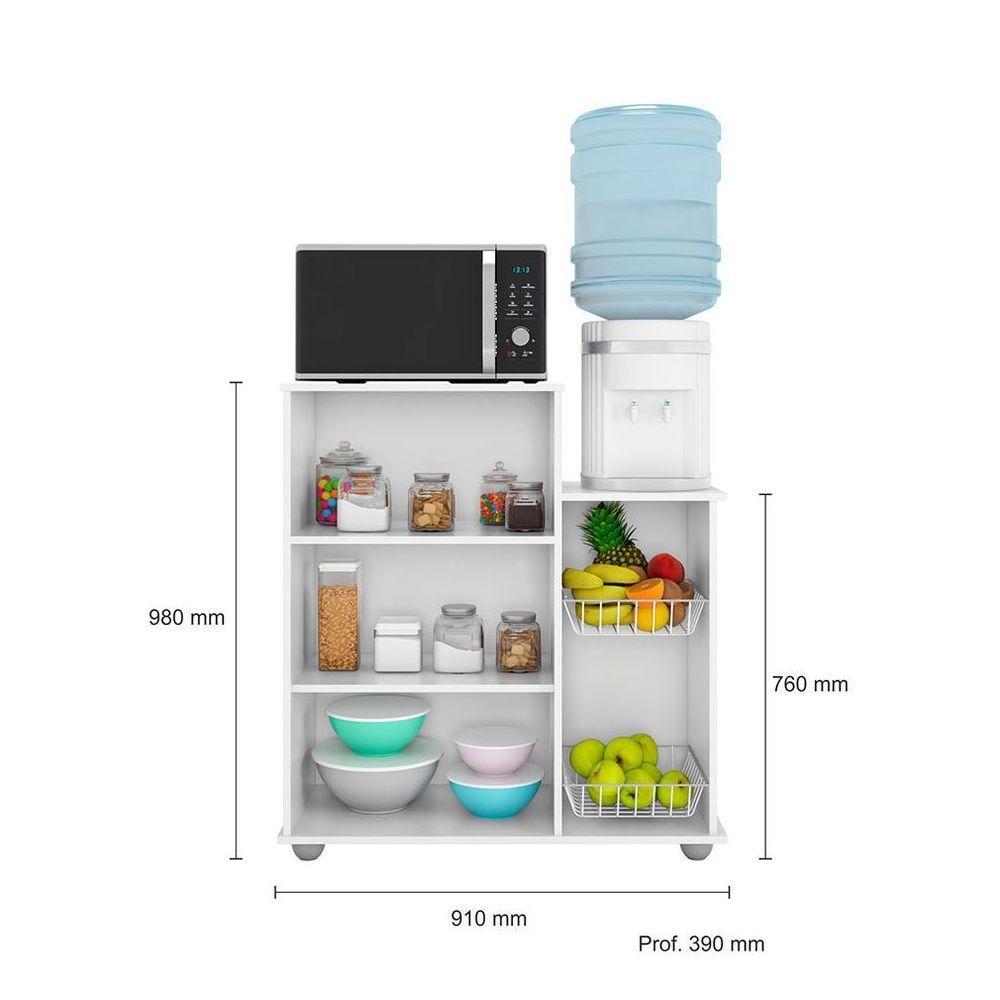 Armário Multiuso 2 Portas Fruteira Sollys Branco - 2