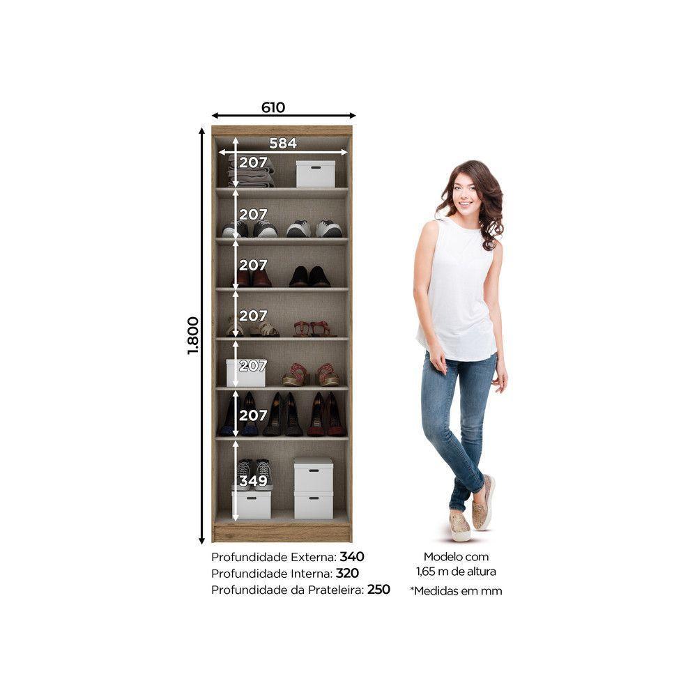 Armário Multiuso 02 Portas Leve Henn Rústico - 5