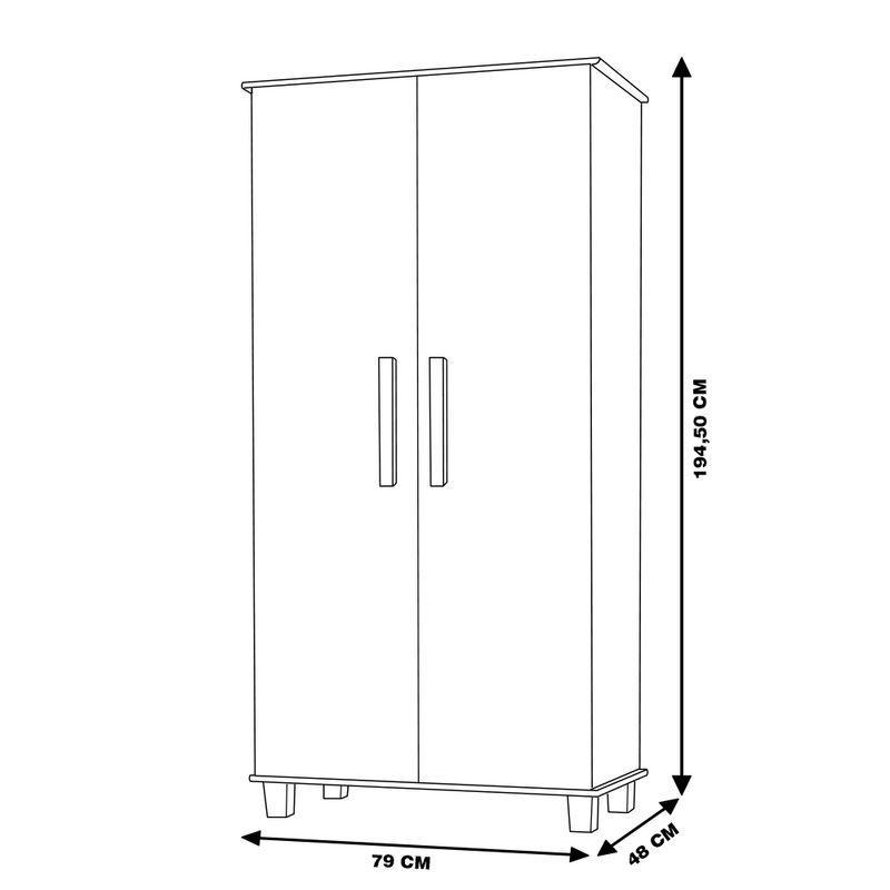 Armário Organizador 2 Portas Nicolau Malbec off White - 4