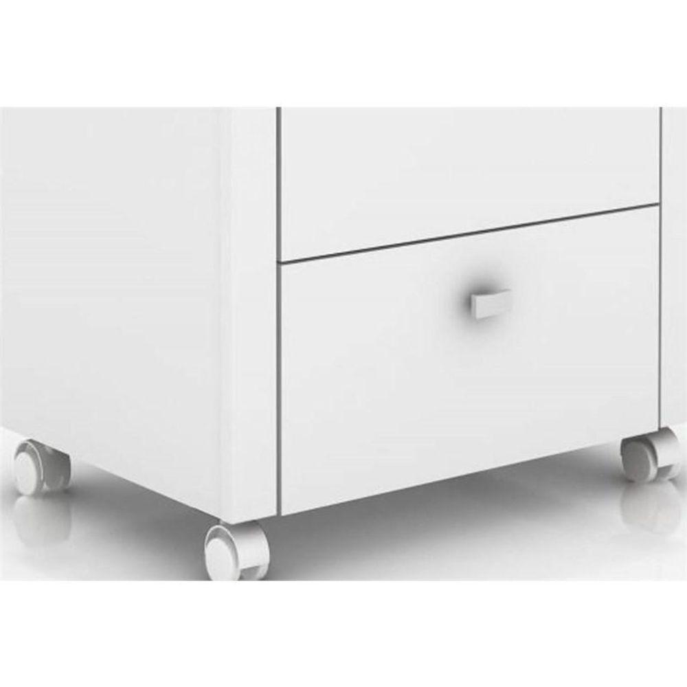 Armário Para Home Office Me4112 Com Rodízios Branco - Tecno Mobili - 3