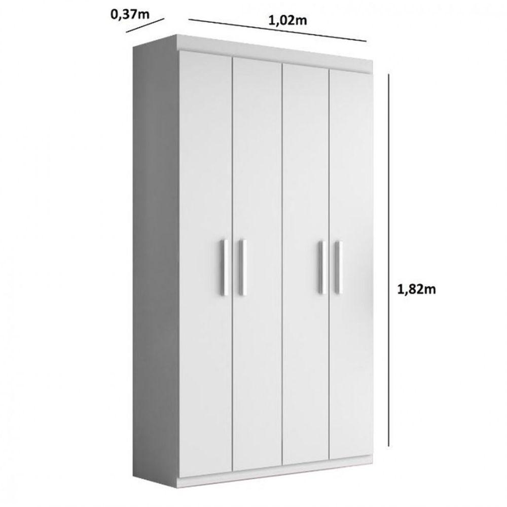 Armário Aramóveis Multiuso Com 4 Portas Branco - 2