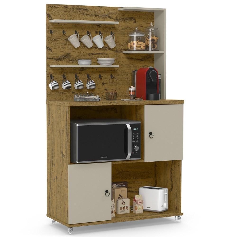 Armário 2 Portas Cantinho Do Café Aconchego Nature Off White - 1