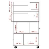 Armário 2 Portas Cantinho Do Café Aconchego Nature Off White - 2
