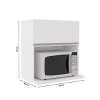 Armário Suspenso Com Nicho Para Microondas 1 Porta Evidence Poliman Móveis Branco - 2