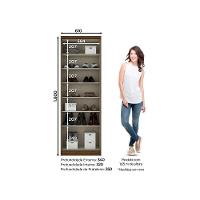 Armário Multiuso 02 Portas Margarida Henn Castanho Hp - 6