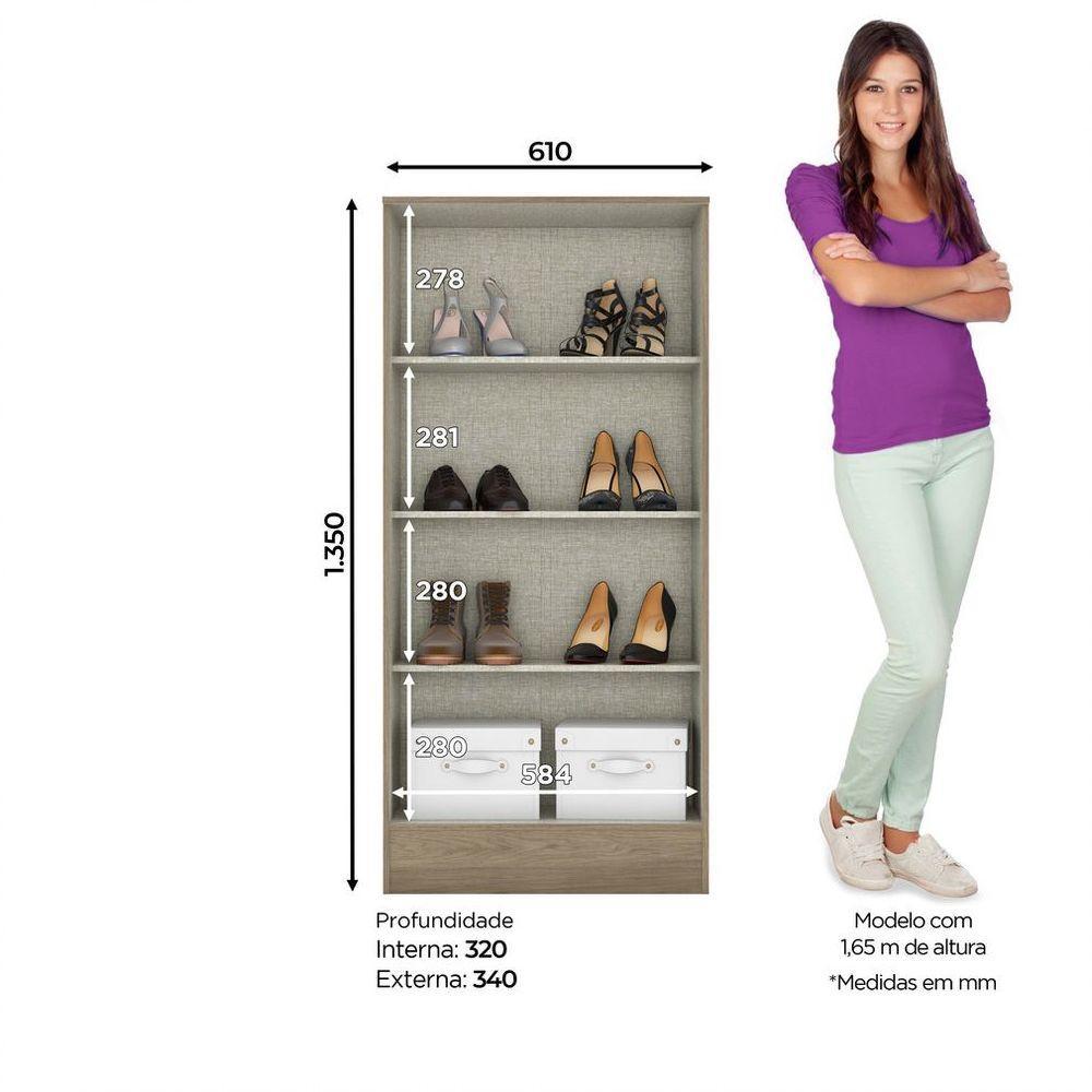 Armário Multiuso 02 Portas Zafira Briz Rústico - 4