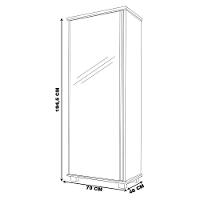 Armário Organizador com Espelho 1 Porta Hawking Branco - 6