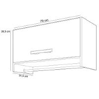 Kit 02 Armários Multiuso Aéreo Cabideiro Grécia L03 Branco - 3
