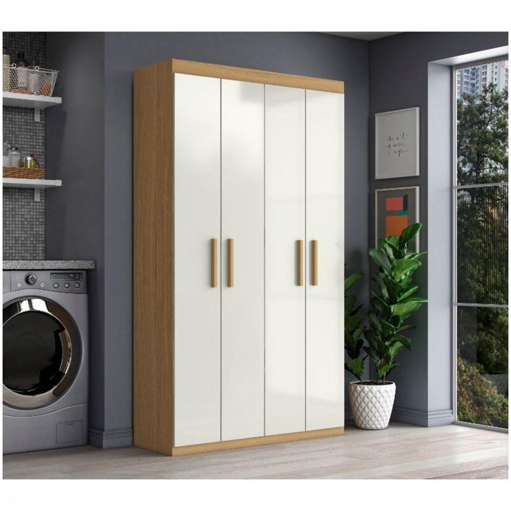 Armário Aramóveis Multiuso Com 4 Portas Atacama Com Off White - 1