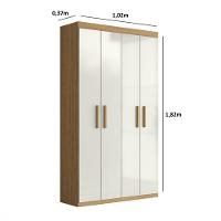 Armário Aramóveis Multiuso Com 4 Portas Atacama Com Off White - 2