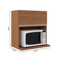 Armário Suspenso Com Nicho Para Microondas 1 Porta Evidence Poliman Móveis Carvalho