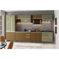 Armário Suspenso Com Nicho Para Microondas 1 Porta Evidence Poliman Móveis Carvalho - 7