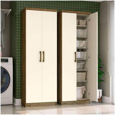 Armário Multiuso 02 Portas Leve Henn Rústico Off White